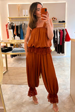Load image into Gallery viewer, RUST LACE TRIM BLOOMER COORD
