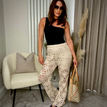 Load image into Gallery viewer, CREAM CROCHET BEACH TROUSERS