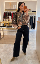 Load image into Gallery viewer, SATIN LEOPARD BOMBER JACKET - mocha