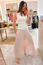 Load image into Gallery viewer, COTTON/LINEN BLEND FLOATY LEG TROUSERS - dusky pink