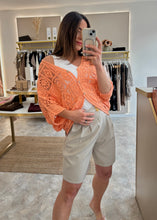 Load image into Gallery viewer, CROCHET BATWING CARDIGAN - orange