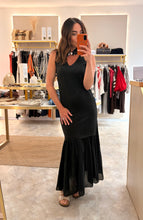 Load image into Gallery viewer, BLACK TIERED MAXI DRESS