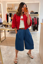 Load image into Gallery viewer, DENIM LOOK BELTED JORTS