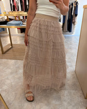 Load image into Gallery viewer, TULLE MAXI SKIRT-latté