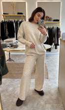 Load image into Gallery viewer, COSY KNIT LOUNGE SET WITH GOLD BUTTON CUFF