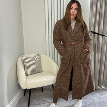 Load image into Gallery viewer, BROWN BELTED LONG COAT