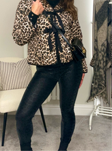Load image into Gallery viewer, LEATHER LOOK LEOPARD LEGGINGS