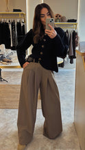 Load image into Gallery viewer, BELTED WIDE LEG TROUSERS - taupe