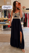 Load image into Gallery viewer, NAVY CONTRAST BODY MAXI DRESS