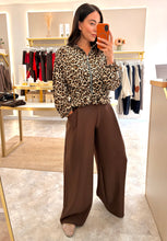 Load image into Gallery viewer, BROWN COMFORT FIT ELASTICATED WAIST TROUSERS