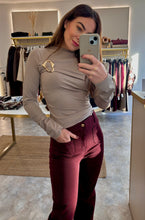 Load image into Gallery viewer, GOLD RING DETAIL HIGH NECK TOP