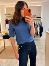 Load image into Gallery viewer, DENIM BLUE SHORT SLEEVE KNIT