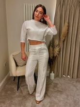 Load image into Gallery viewer, WHITE TROUSER CO-ORD