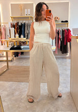 Load image into Gallery viewer, BEIGE STRIPE POCKET TROUSERS