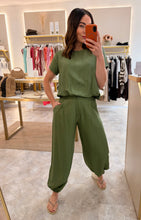 Load image into Gallery viewer, KHAKI BUBBLE HEM COORD