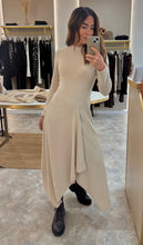 Load image into Gallery viewer, ASYMMETRIC KNIT MIDI DRESS