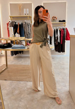 Load image into Gallery viewer, SUMMER BELTED WIDE LEG TROUSERS - beige