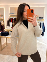 Load image into Gallery viewer, SOFT QUARTER ZIP KNIT - oatmeal