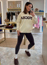 Load image into Gallery viewer, MOCHA SLOGAN SWEATSHIRT