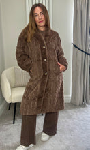 Load image into Gallery viewer, CHOCOLATE FAUX FUR COATIGAN