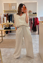 Load image into Gallery viewer, BEIGE STRIPE POCKET TROUSERS