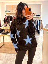 Load image into Gallery viewer, NAVY OVERSIZED STAR KNIT
