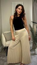 Load image into Gallery viewer, CREAM PLISSÉ PALAZZO TROUSERS