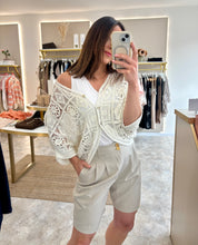 Load image into Gallery viewer, GOLD BUTTON TAILORED SHORTS