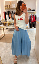 Load image into Gallery viewer, CHAMBRAY DENIM ELASTICATED EAIST CULOTTES