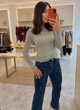 Load image into Gallery viewer, CASHMERE BLEND SHEER LAYERING TOP - grey