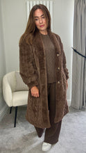 Load image into Gallery viewer, CHOCOLATE FAUX FUR COATIGAN