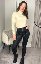 Load image into Gallery viewer, HIGH SHINE ZIP DETAIL LEGGINGS