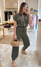 Load image into Gallery viewer, KHAKI UTILITY JUMPSUIT