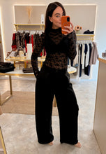 Load image into Gallery viewer, SHEER LACE MOCK NECK TOP - black