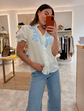 Load image into Gallery viewer, BLOOM EMBROIDERED COTTON BLOUSE