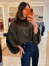 Load image into Gallery viewer, SATIN BATWING TOP - brown