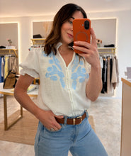 Load image into Gallery viewer, BLOOM EMBROIDERED COTTON BLOUSE