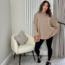 Load image into Gallery viewer, OATMEAL OVERSIZED KNIT JUMPER