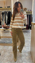 Load image into Gallery viewer, STRIPED COLLARED KNIT JUMPER