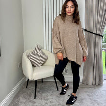 Load image into Gallery viewer, OATMEAL OVERSIZED KNIT JUMPER