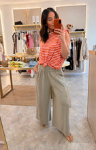 Load image into Gallery viewer, PINK/ORANGE STRIPE (optional) KNOT TOP
