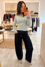Load image into Gallery viewer, FLEECE LINED LONG SLEEVE BASIC TOP - grey