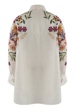 Load image into Gallery viewer, CREAM EMBROIDERED TRIBAL SHIRT