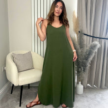 Load image into Gallery viewer, KHAKI CAMI DRESS