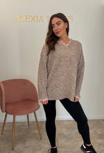Load image into Gallery viewer, OATMEAL LACE DETAIL KNIT