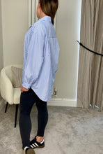 Load image into Gallery viewer, STRIPED DIAMANTE OVERSIZED SHIRT