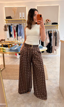 Load image into Gallery viewer, CHOCOLATE POLKA DOT WIDE LEG TROUSERS