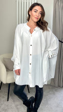 Load image into Gallery viewer, WHITE OVERSIZED BAT WING BLOUSE
