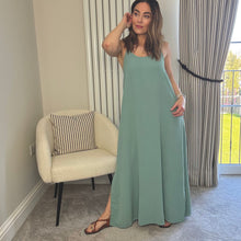 Load image into Gallery viewer, SAGE GREEN CAMI DRESS