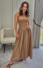 Load image into Gallery viewer, RIB VEST SKIRT DRESS - CAMEL